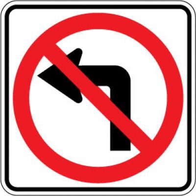 R3-2 No Left Turn Symbol