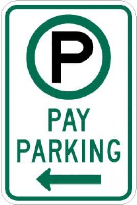 R7-22L (Symbol) Pay Parking (Left Arrow)