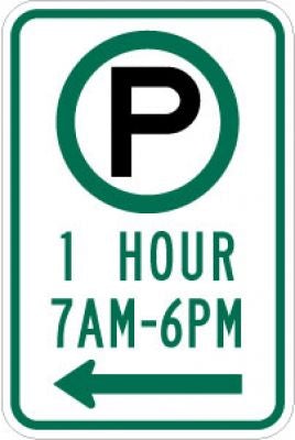 R7-23aL (Symbol) (#) Hour (Time) (Left Arrow)- Customizable