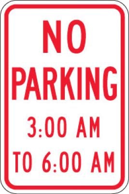 R7-2a No Parking (Time)- Customizable