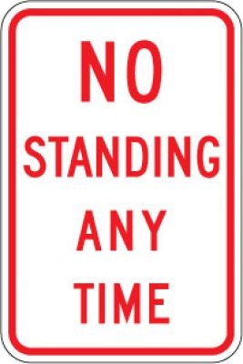 R7-4 No Standing Any Time