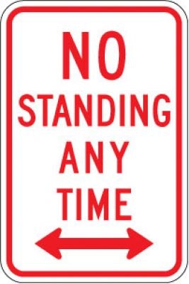 R7-4D No Standing Any Time (Double Arrow)