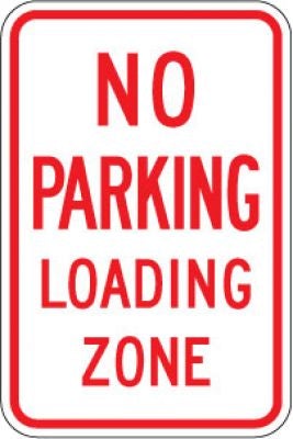 R7-6 No Parking Loading Zone