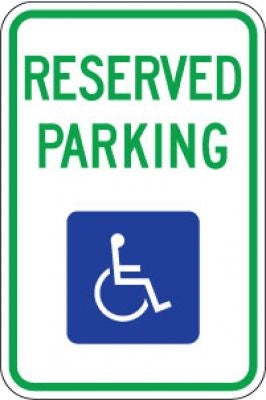 R7-8 Reserved Parking (Handicapped Symbol)