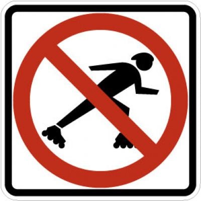 R9-13 No Skaters Symbol