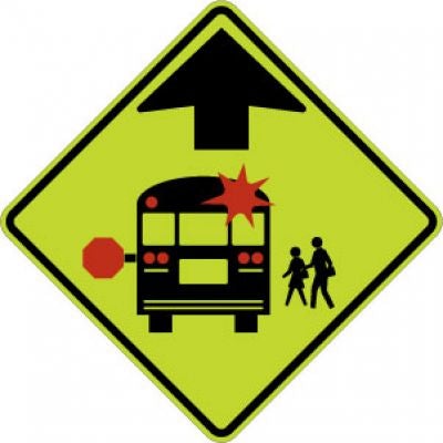 S3-1 School Bus Stop Ahead