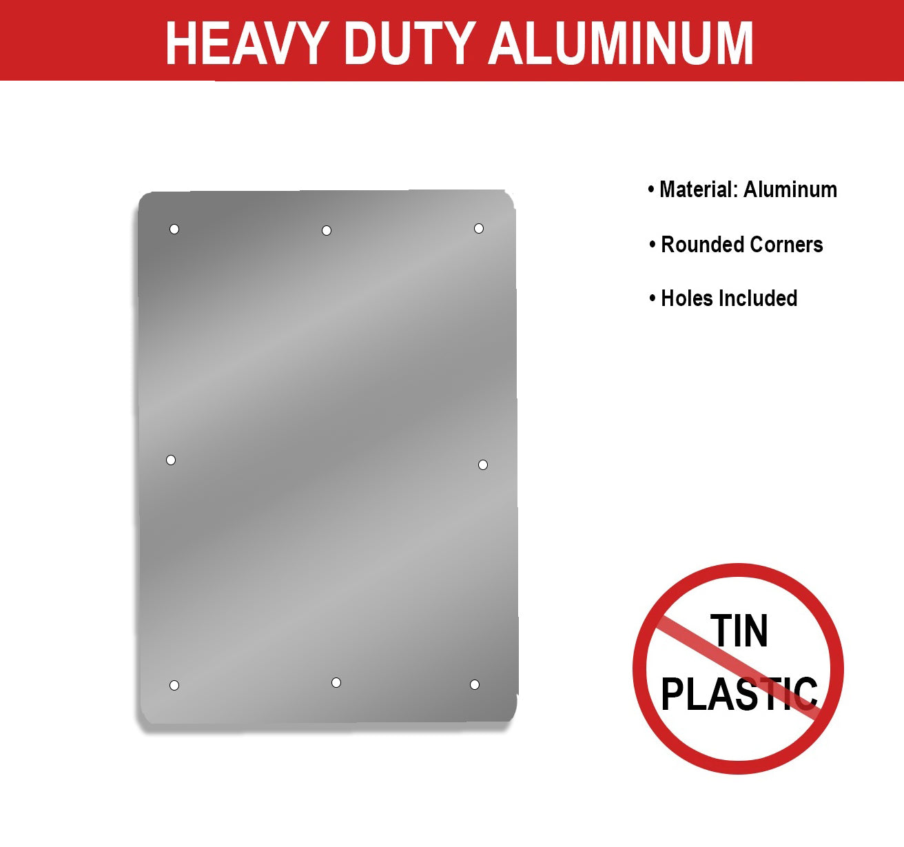 Vertical Sign back with holes