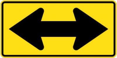 W1-7 Large Double Arrow