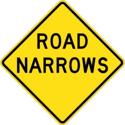 W5-1 Road Narrows