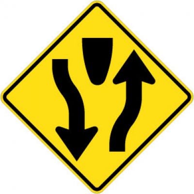 W6-1 Divided Highway