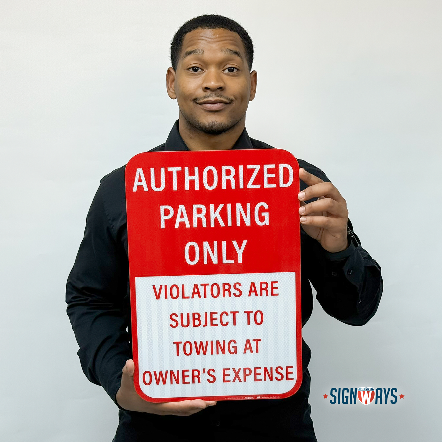 SignWays No Parking Signs, Unauthorized Vehicles Will Be Towed At Owner’s Expense | Parking Lot Signs for Business | Made in USA | 12” x 18”