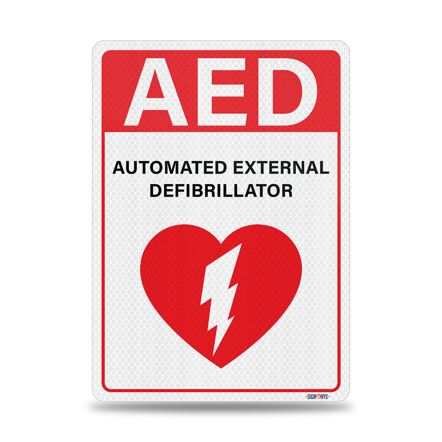 AED (Automated External Defibrillator) Sign