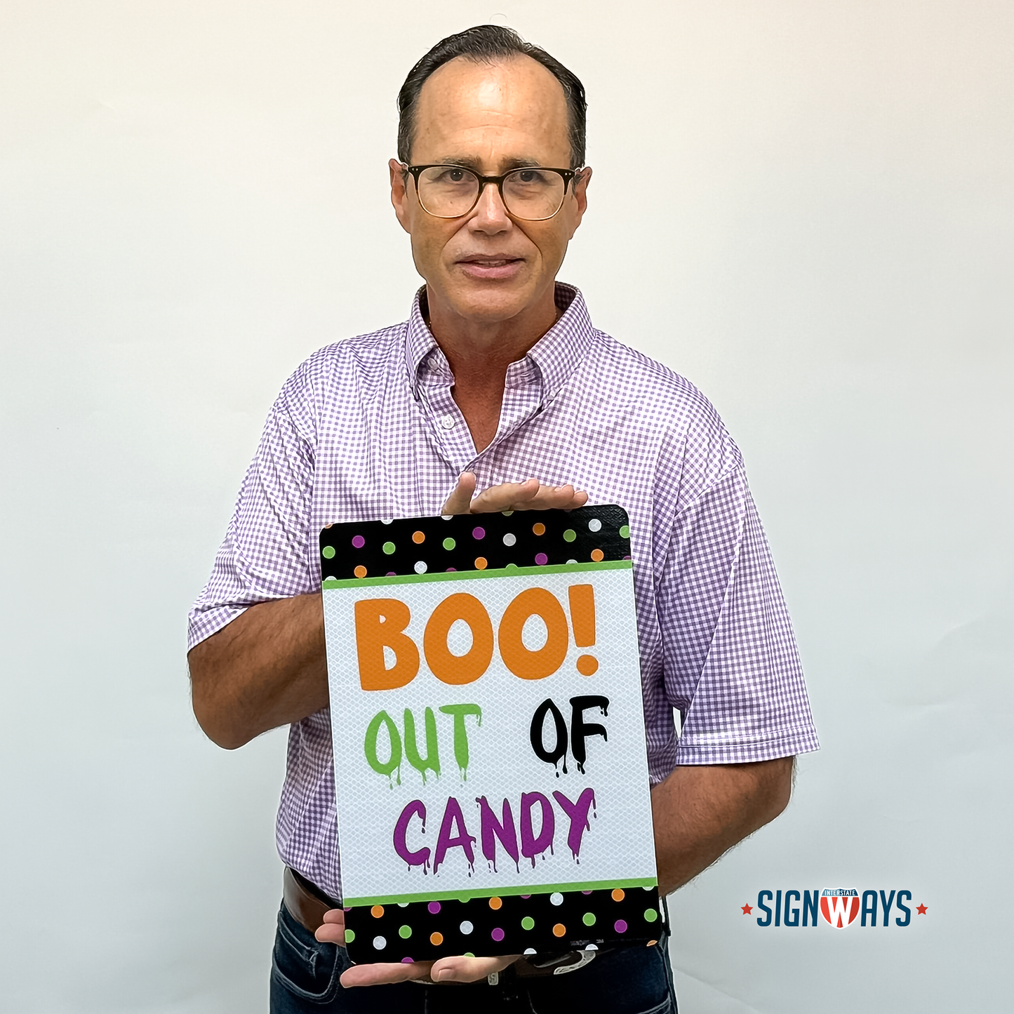 Trick or Treat Sign, Please Take One / Boo Out of Candy Halloween Double Sided Sign 10x14”