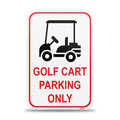 Golf Cart Parking Only Sign