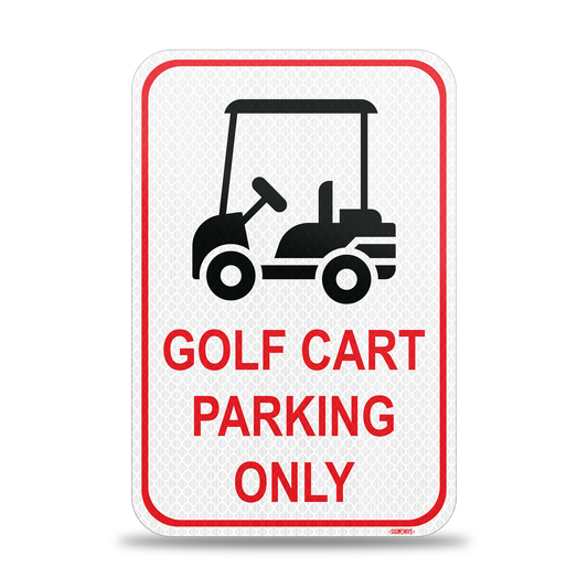 Golf Cart Parking Only Sign