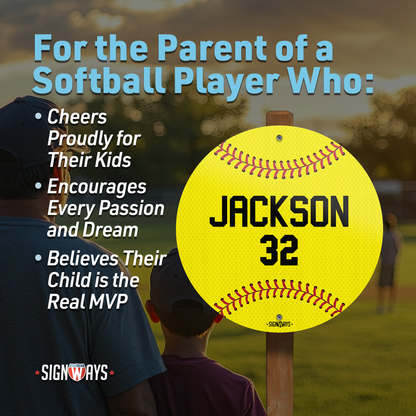 Softball Room Decor, Yard Signs | Personalized Name Sign, Custom Metal Signs Outdoor