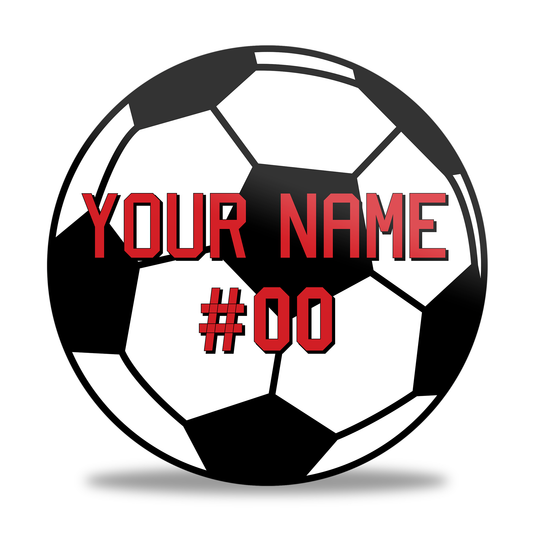 Personalized Soccer Ball Name Sign | Soccer Room Decor for Boys | 12x12”