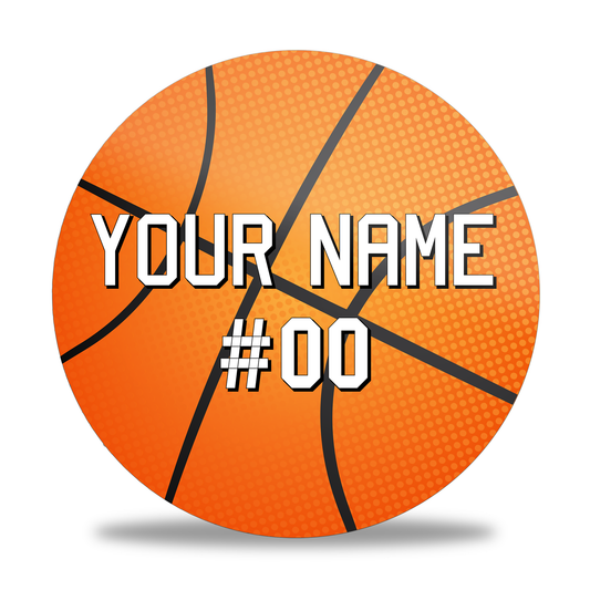Basketball Custom Metal Name Sign | Customized Sports Wall Art