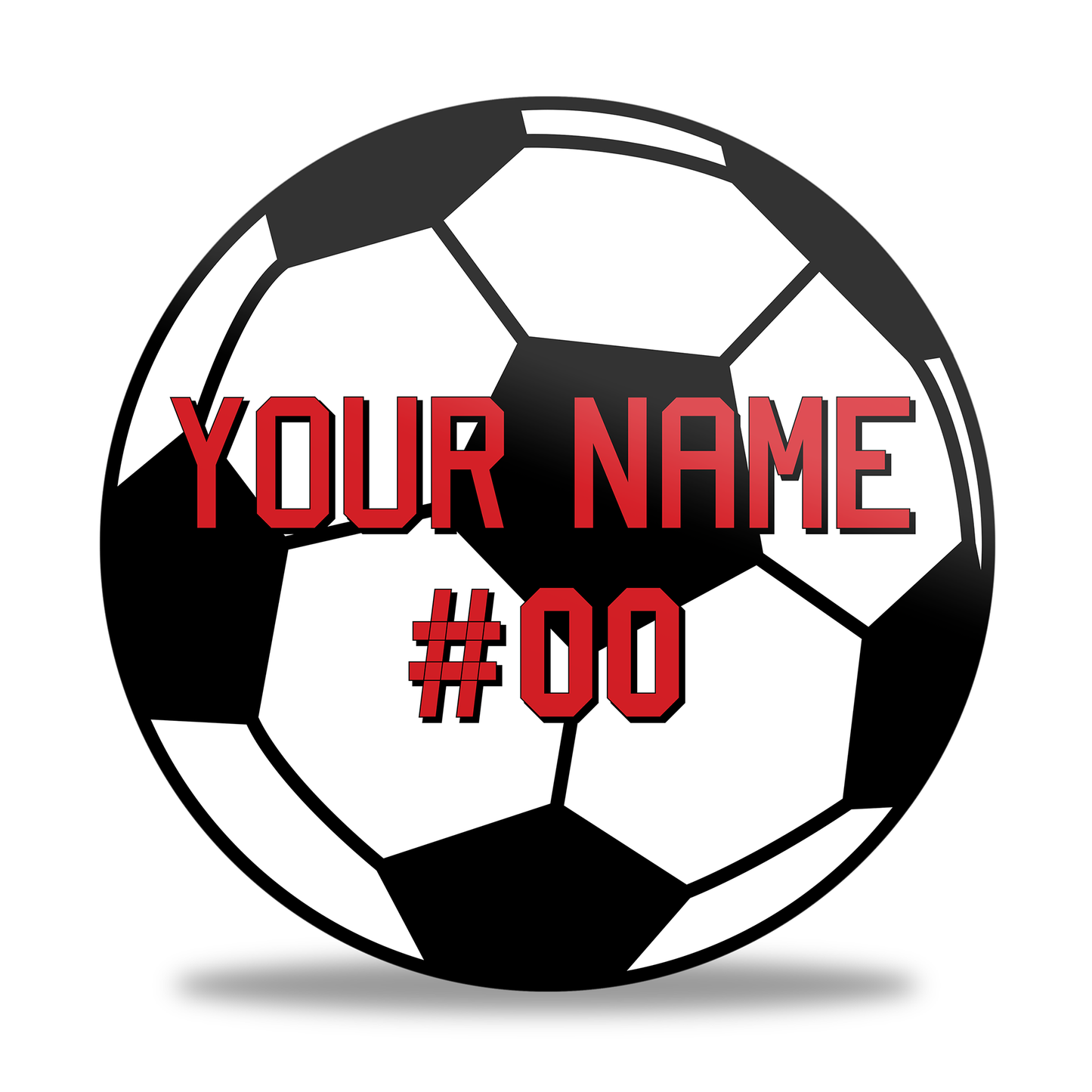 Personalized Soccer Ball Name Sign | Soccer Room Decor for Boys | 18x18"