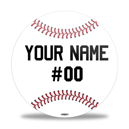 Baseball Wall Decor | Personalized Name Sign, Custom Metal Signs Outdoor