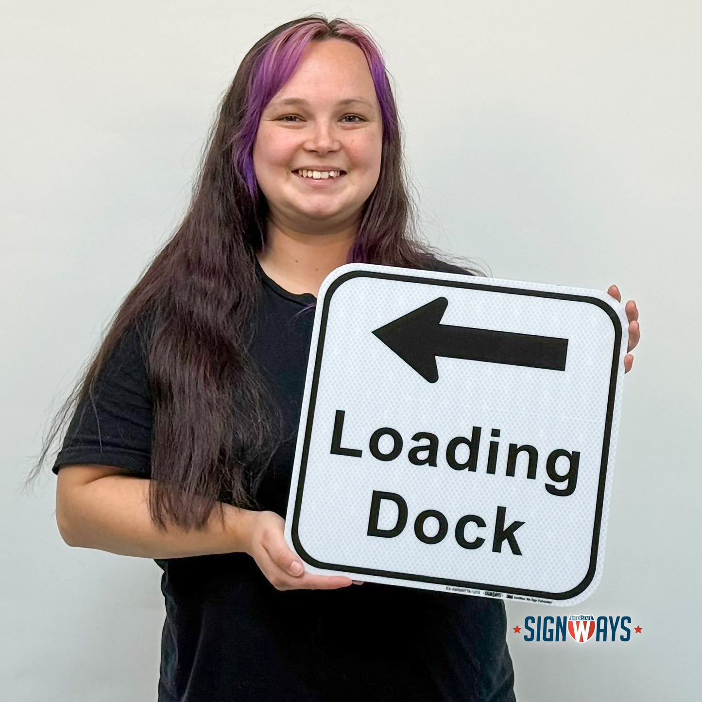 SignWays Customizable (Top) Left Arrow with White Background Square Sign