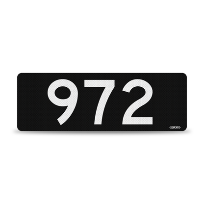 SignWays 911 Address Reflective Signs | Custom Double-Sided House Numbers Horizontal