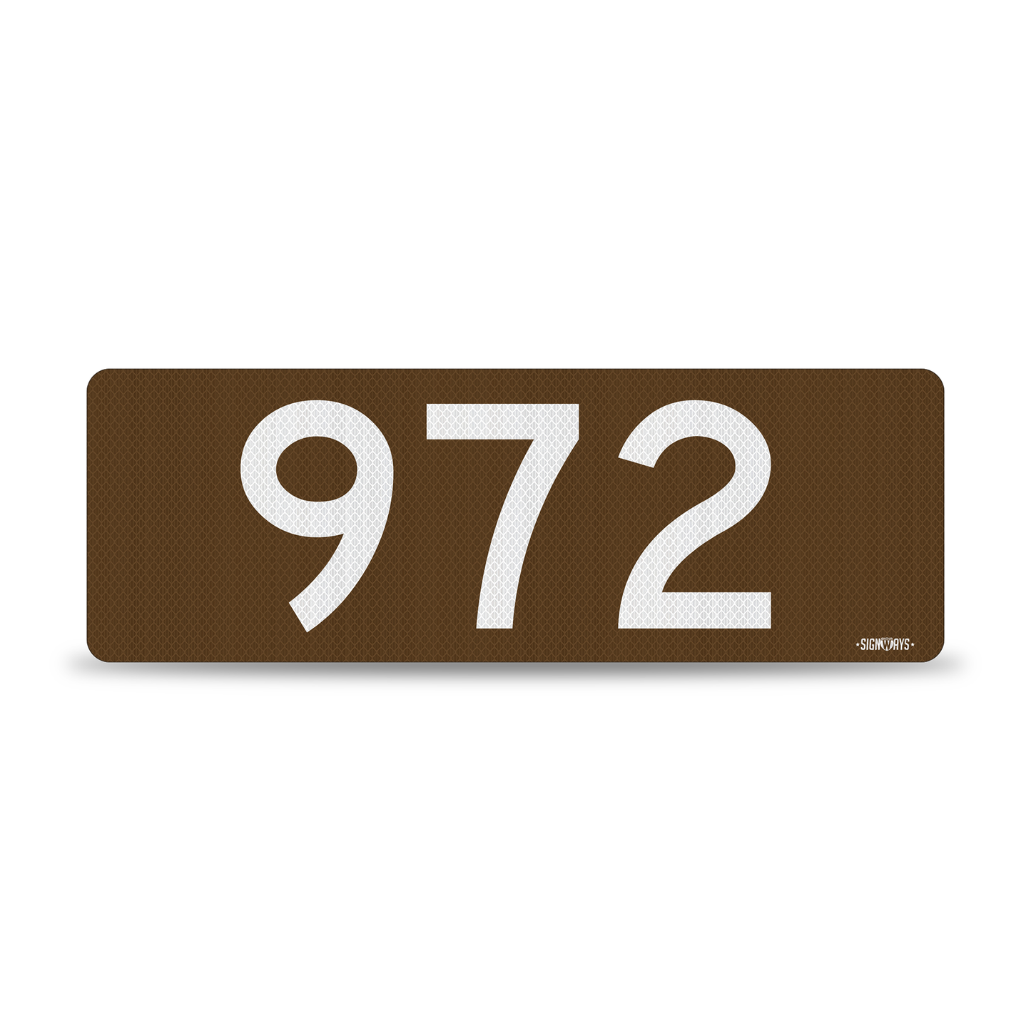 SignWays 911 Address Reflective Signs | Custom Double-Sided House Numbers Horizontal