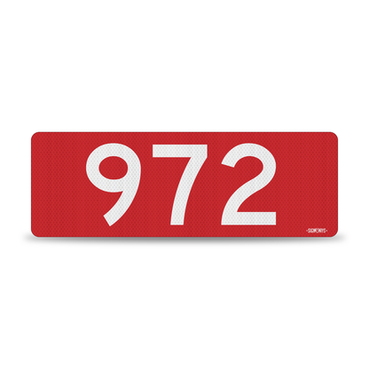 SignWays 911 Address Reflective Signs | Custom Double-Sided House Numbers Horizontal