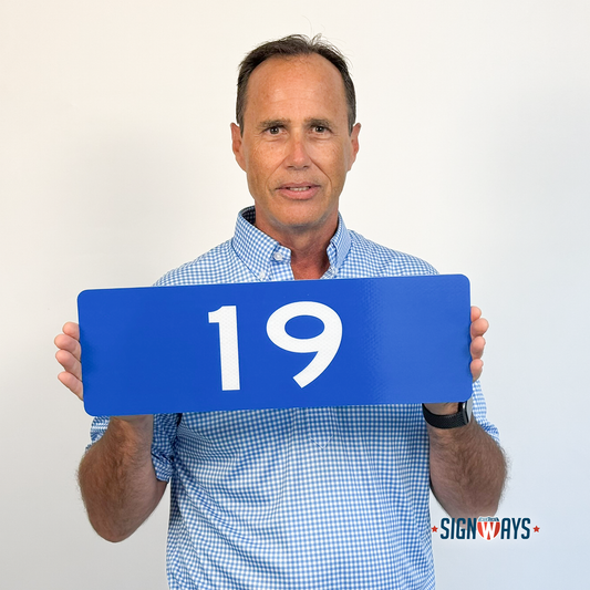 SignWays 911 Address Reflective Signs | Custom Double-Sided House Numbers Horizontal