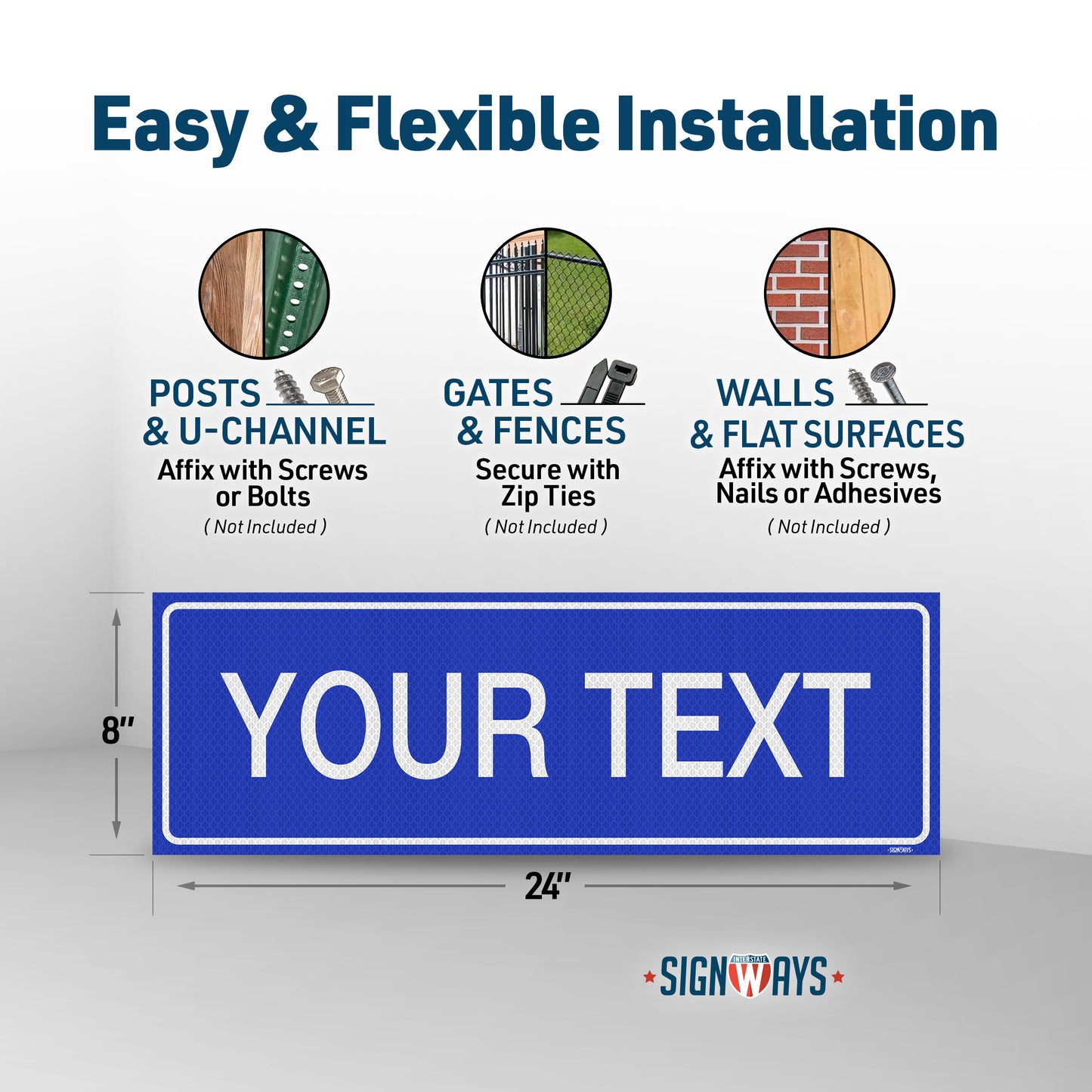 Custom Street Signs | Private Road Sign | Double-Sided | Made in USA 24” x 8