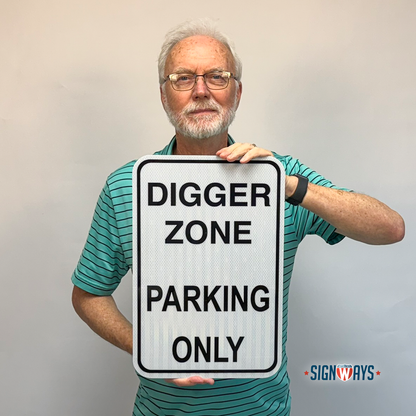 Parking Signs for Outside | Custom Sign Outdoor Metal | Design Color Font Text | 12x18”