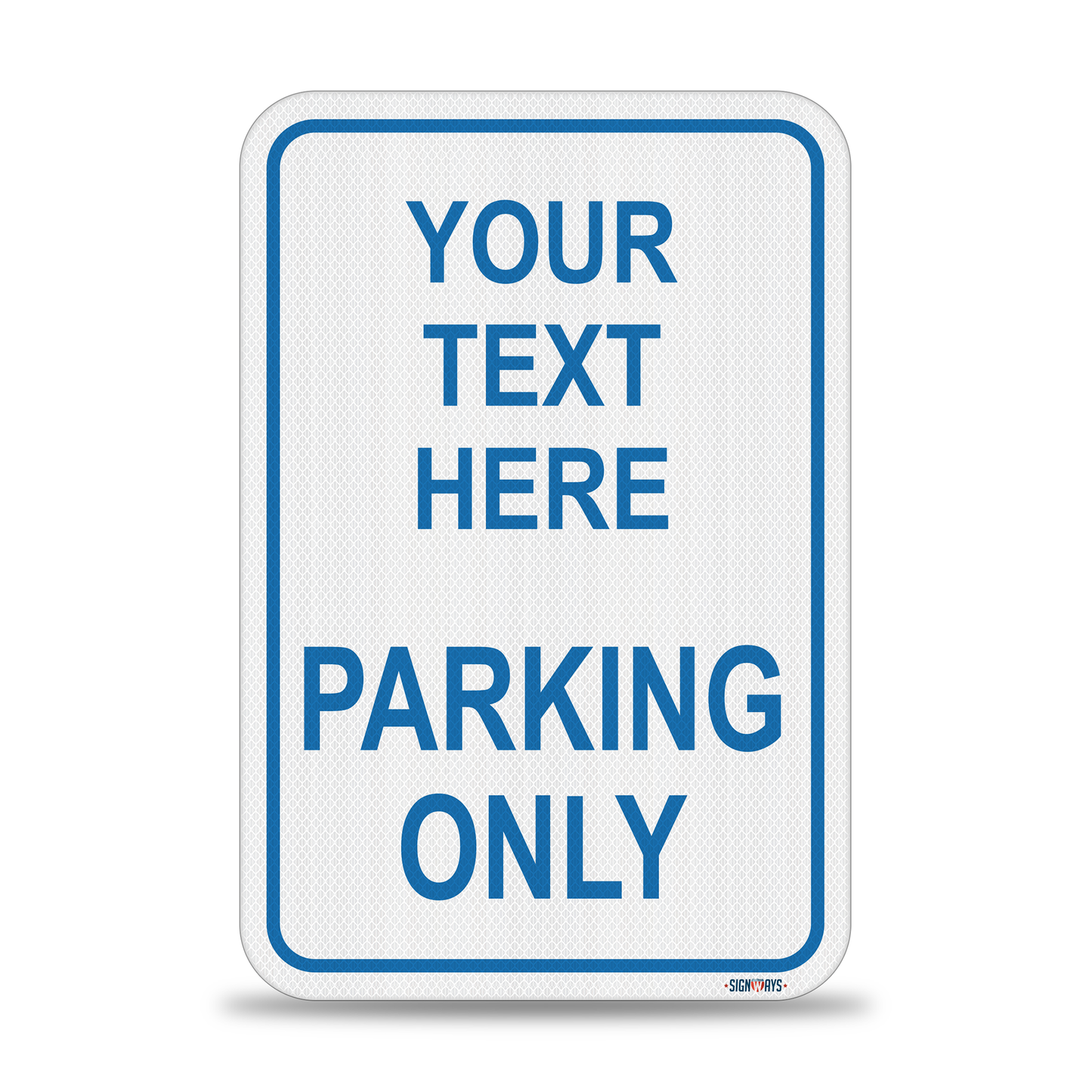 Parking Signs for Outside | Custom Sign Outdoor Metal | Design Color Font Text | 12x18”
