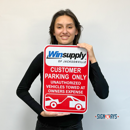Custom Customer Parking Only Sign