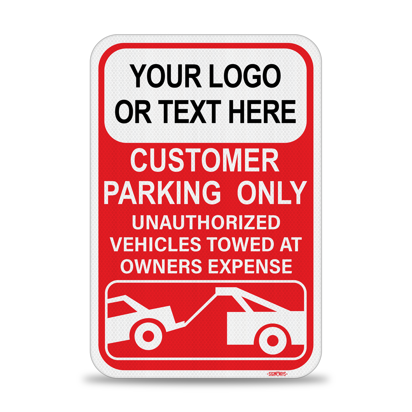 Custom Customer Parking Only Sign
