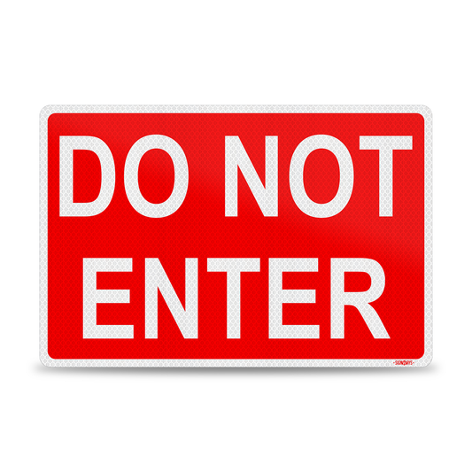 Do Not Enter Sign Red | Do Not Enter Signs Outdoor | 3M Grade Aluminum Reflective | Made in USA | 10" x 14"