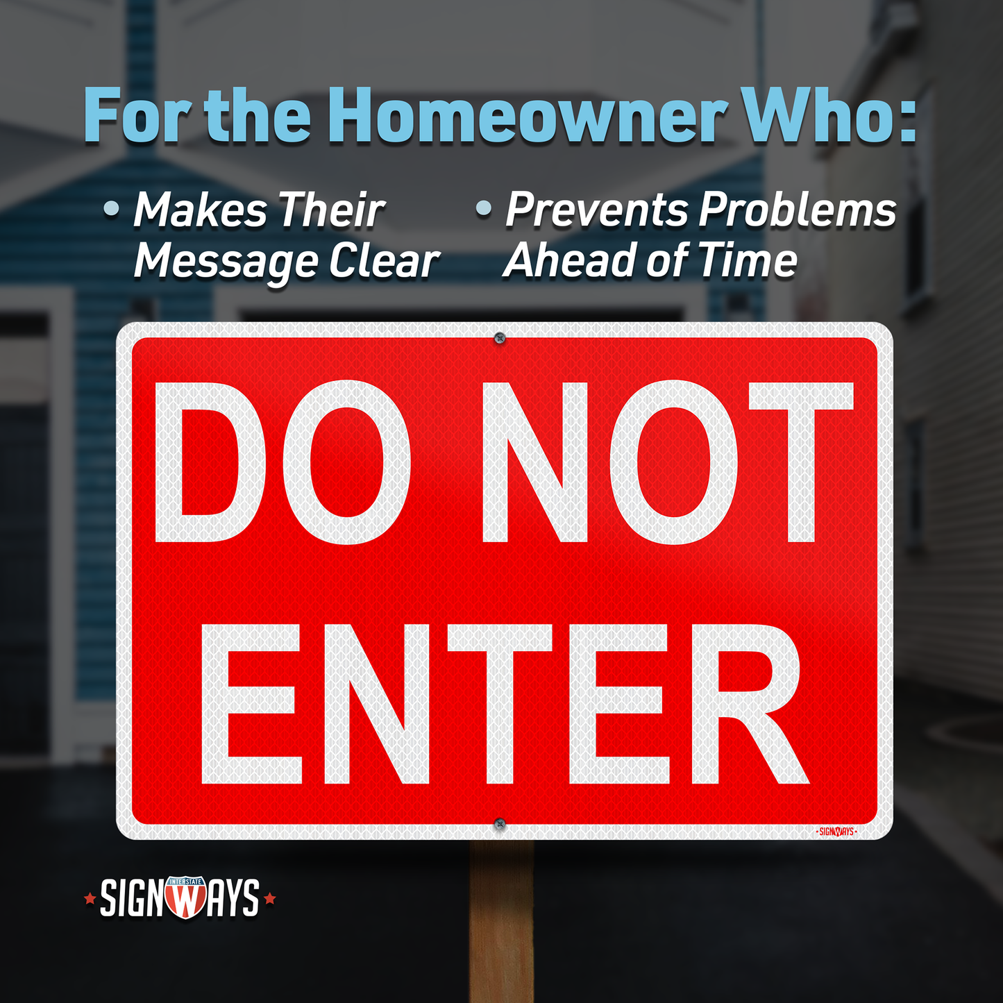 Do Not Enter Sign Red | Do Not Enter Signs Outdoor | 3M Grade Aluminum Reflective | Made in USA | 10" x 14"