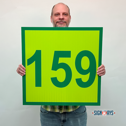 Channel Marker Sign, Green 24” x 24” | Customizable Waterway Day Marker Day Beacon Sign for Boats, USGG