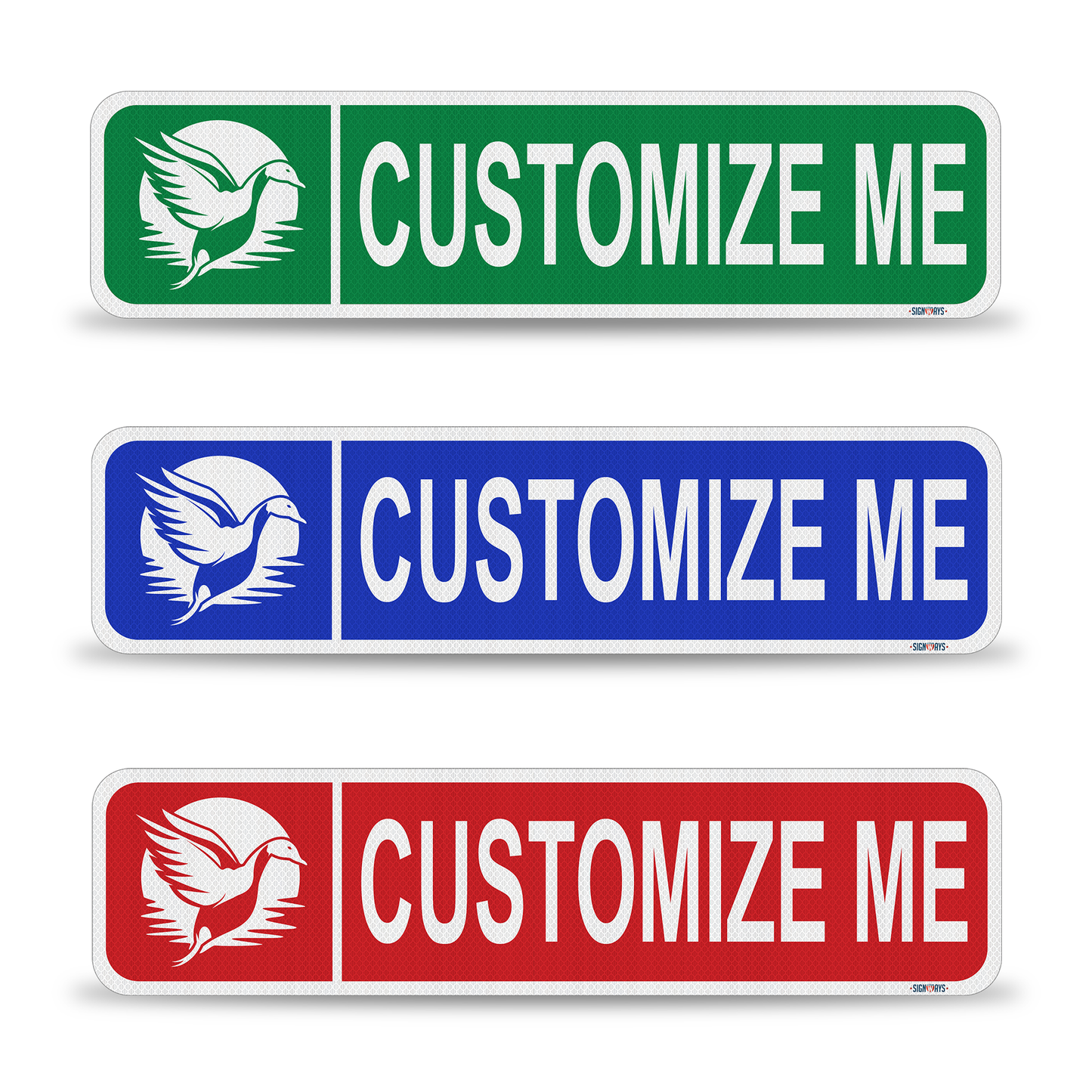 Street Signs Customized Duck | Personalized Street Sign | Color, Symbol, Font, Words 24x6”