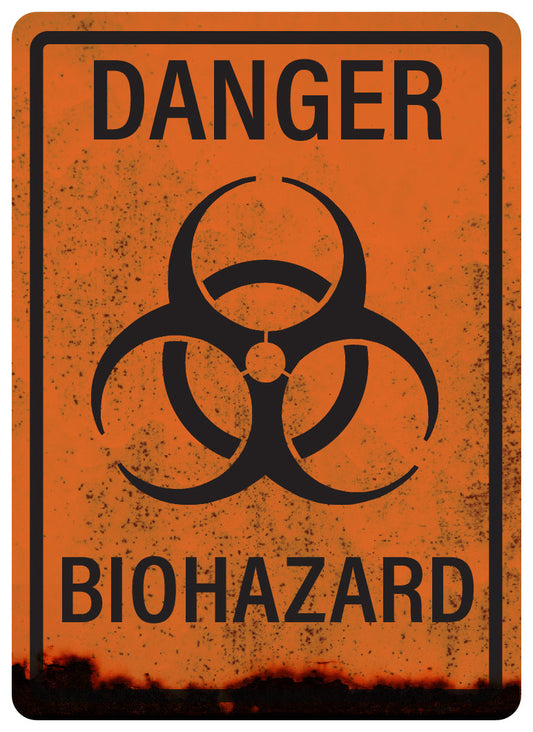 Danger Biohazard Vinyl Sticker