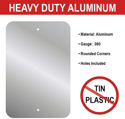 Aluminum sign blank back