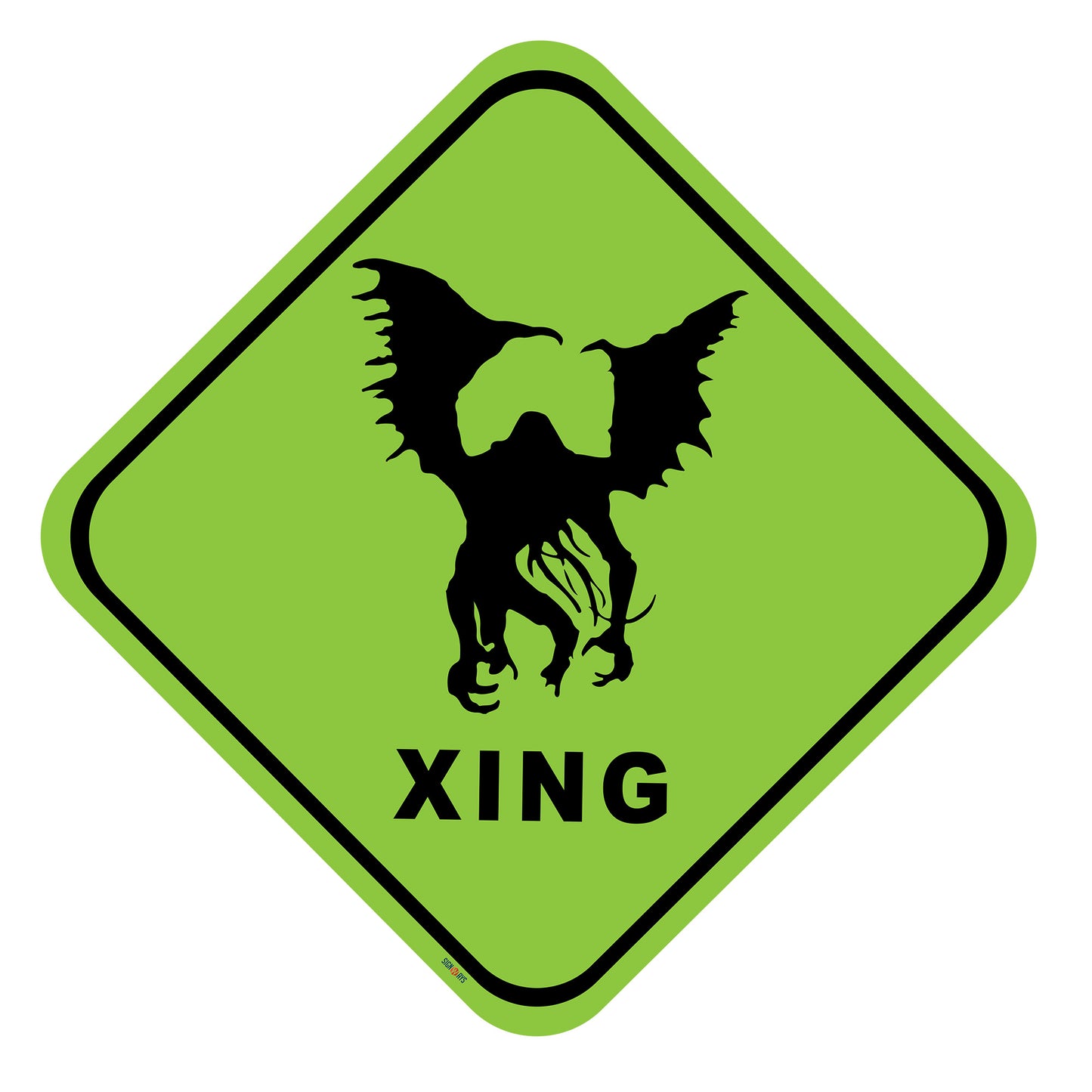 Cthulhu Crossing Reflective Sign