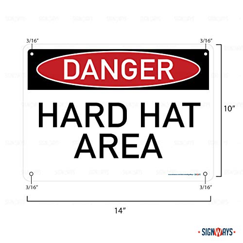 Danger Sign, Danger Hardhat Area Sign