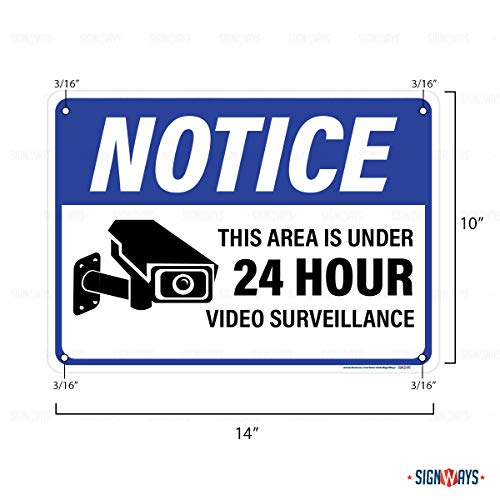 Notice Surveillance Sign This Area is Under Hour Surveillance Sign 