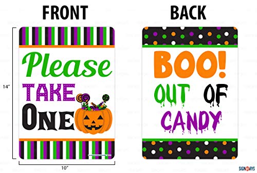 Halloween Please Take One / Boo Out Of Candy Double Sided Sign