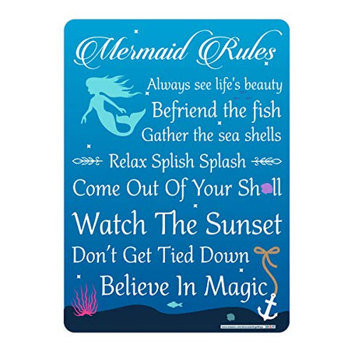 Signways, Mermaid Rules SignHigh Quality Reflective Aluminum, Made in ...