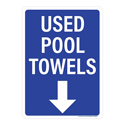 Used Pool Towels  Arrow Down Sign