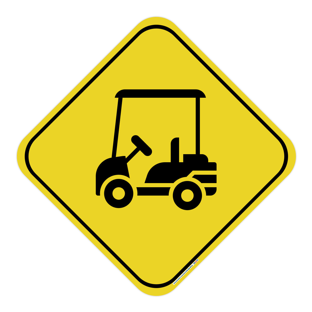 Golf Cart Safety Sign
