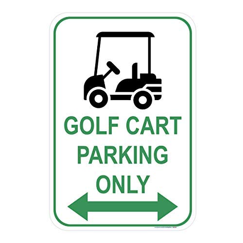 Golf Cart Parking Only Double Arrow Sign