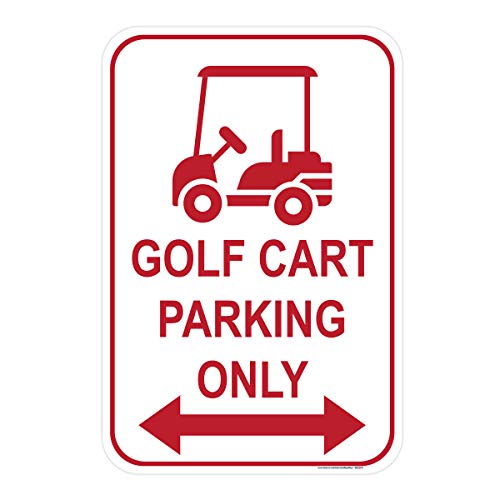 Golf Cart Parking Only Double Arrow Sign