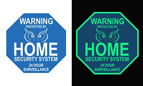 Warning Home Security System (Owl Eyes) Sign
